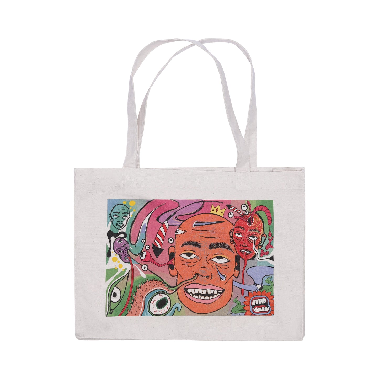Sateria's sane madness canvas tote bag natural